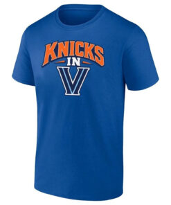 Unisex New York Knicks In 5 V Logo Champions Graphic Shirt for Basketball Fans