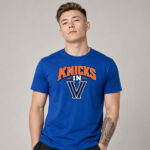 Unisex New York Knicks In 5 V Logo Champions Graphic Shirt for Basketball Fans