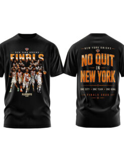 Unisex New York Knicks No Quit In New York 2026 Graphic Shirt for Basketball Fans