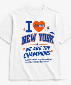 Unisex New York Knicks We Are The Champions 2026 Graphic Shirt for Basketball Fans