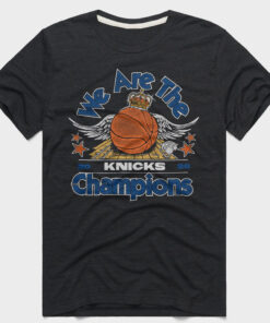 Unisex New York Knicks We Are The Champions 2026 Graphic Shirt for Basketball Fans