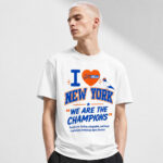 Unisex New York Knicks We Are The Champions 2026 Graphic Shirt for Basketball Fans