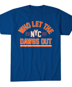 Unisex New York Knicks Who Let The Dawgs Out Graphic Shirt for Basketball Fans