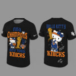 Unisex New York Knicks x Hello Kitty 2026 Finals Champions Graphic Shirt for Basketball Fans