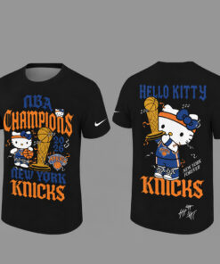 Unisex New York Knicks x Hello Kitty 2026 Finals Champions Graphic Shirt for Basketball Fans