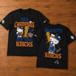 Unisex New York Knicks x Hello Kitty 2026 Finals Champions Graphic Shirt for Basketball Fans