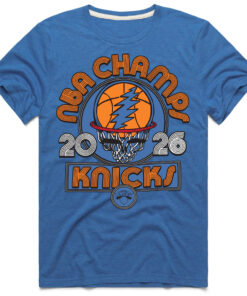 Unisex New York Knicks x The Grateful Dead 2026 Finals Champions Tri-Blend Graphic Shirt for Basketball Fans