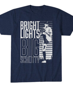 Unisex New York Yankees Cam Schlittler Bright Lights Big Schlitty Graphic Shirt for Baseball Fans