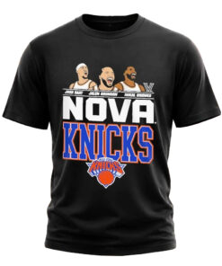 Unisex Nova Knicks Jalen Brunson Josh Hart And Mikal Bridges Graphic Shirt for Basketball Fans