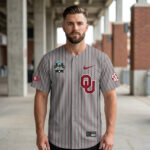 Unisex Oklahoma Sooners 2026 CWS Baseball National Champions Baseball Jersey for College Sports Fans