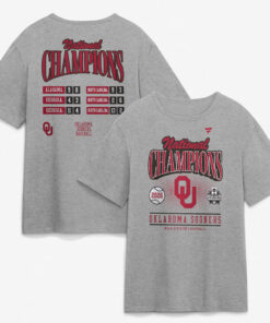 Unisex Oklahoma Sooners 2026 NCAA Baseball Men’s College World Series Champions Schedule Graphic Shirt for College Sports Fans