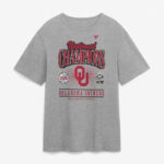 Unisex Oklahoma Sooners 2026 NCAA Baseball Men’s College World Series Champions Schedule Graphic Shirt for College Sports Fans