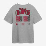 Unisex Oklahoma Sooners 2026 NCAA Baseball Men’s College World Series Champions Schedule Graphic Shirt for College Sports Fans