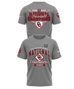 Unisex Oklahoma Sooners 2026 NCAA Baseball National Champions Graphic Shirt for College Sports Fans