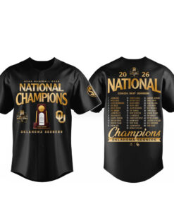 Unisex Oklahoma Sooners 2026 National Champions Roster Baseball Jersey for College Baseball Fans