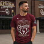 Unisex Oklahoma Sooners NCAA National Champions 2026 Crown The Sooners Graphic Shirt for College Sports Fans