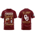 Unisex Oklahoma Sooners National Champions 2026 The Throne Belongs To Boomer Sooner Graphic Shirt for College Sports Fans