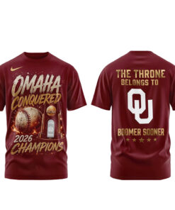 Unisex Oklahoma Sooners National Champions 2026 The Throne Belongs To Boomer Sooner Graphic Shirt for College Sports Fans