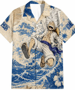 Unisex One Piece Luffy Gear 5 Hawaiian Shirt for Anime Fans