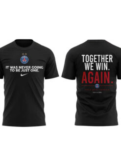 Unisex Paris Saint Germain UEFA Champions League 2026 Together We Win Again Graphic Shirt for Soccer Fans