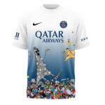 Unisex Paris Saint Germain x Edgar Plans 2026 Champions League Back 2 Back Graphic Shirt for Soccer Fans