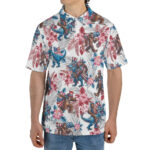 Unisex Patriotic Bigfoot Riding T-Rex Graphic Polo Shirt for Patriotic Fans