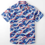Unisex Patriotic Waves USA 1776-2026 Hawaiian Shirt for Patriotic Fans