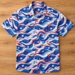 Unisex Patriotic Waves USA 1776-2026 Hawaiian Shirt for Patriotic Fans