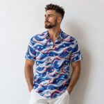 Unisex Patriotic Waves USA 1776-2026 Hawaiian Shirt for Patriotic Fans