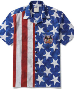 Unisex Patriot's Honor Hawaiian Shirt for Patriotic Fans