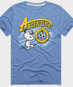 Unisex Peanuts Snoopy x Argentina Soccer Graphic Shirt for Soccer Fans