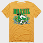 Unisex Peanuts Snoopy x Brazil Soccer Graphic Shirt for Soccer Fans