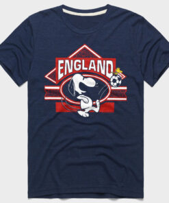 Unisex Peanuts Snoopy x England Soccer Graphic Shirt for Soccer Fans