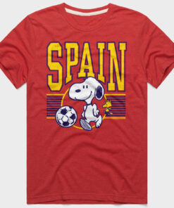 Unisex Peanuts Snoopy x Spain Soccer Graphic Shirt for Soccer Fans