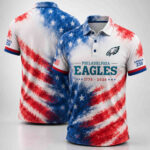 Unisex Philadelphia Eagles America 250 Years Of Freedom Graphic Polo Shirt for Football Fans