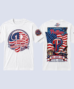 Unisex Philadelphia Phillies America 250th Anniversary Graphic Shirt for Baseball Fans