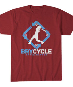 Unisex Philadelphia Phillies Bryce Harper BryCycle Graphic Shirt for Baseball Fans