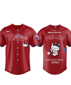 Unisex Philadelphia Phillies x Hello Kitty Baseball Helmet Bobbleheads 2026 Baseball Jersey for Baseball Fans