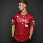 Unisex Philadelphia Phillies x Hello Kitty Baseball Helmet Bobbleheads 2026 Baseball Jersey for Baseball Fans