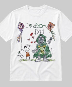 Unisex Robert Downey Jr I Love Doom Dad Doctor Doom Graphic Shirt Father's Day Gift for Marvel Fans