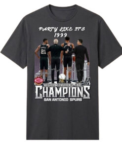 Unisex San Antonio Spurs Party Like It's 1999 Champions Graphic Shirt for Basketball Fans