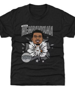 Unisex San Antonio Spurs Victor Wembanyama Heather Black Retro Caricature Graphic Shirt for Basketball Fans