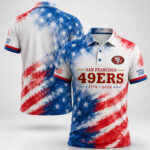 Unisex San Francisco 49ers America 250 Years Of Freedom Graphic Polo Shirt for Football Fans