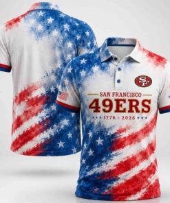 Unisex San Francisco 49ers America 250 Years Of Freedom Graphic Polo Shirt for Football Fans