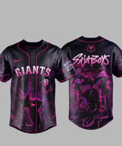 Unisex San Francisco Giants x K-Pop Demon Hunters Night 2026 Saja Boys Baseball Jersey for Baseball and K-Pop Fans