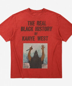 Unisex Scary Movie 6 The Real Black History By Kanye West Graphic Shirt for Movie Fans