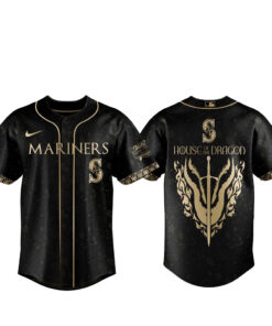 Unisex Seattle Mariners 2026 House of the Dragon Night Black Baseball Jersey for Baseball Fans