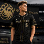 Unisex Seattle Mariners 2026 House of the Dragon Night Black Baseball Jersey for Baseball Fans