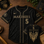 Unisex Seattle Mariners 2026 House of the Dragon Night Black Baseball Jersey for Baseball Fans