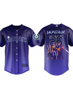 Unisex Seattle Mariners K-Pop Demon Hunters 2026 Game On Baseball Jersey for Baseball and K-Pop Fans